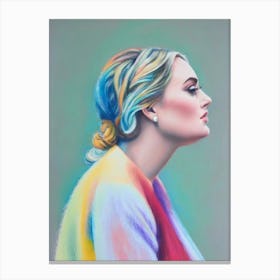 Adele 2 Colourful Illustration Canvas Print