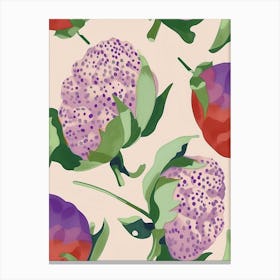 Purple Cauliflower Pattern Canvas Print