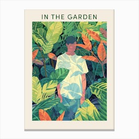 In The Garden Poster Green 7 Canvas Print