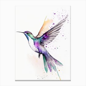 Hummingbird Migration Minimalist Watercolour 1 Canvas Print