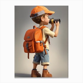 Boy With Binoculars 1 Canvas Print