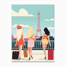 Three Women In Paris Canvas Print