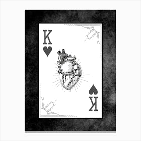 Gothic King of Hearts Canvas Print