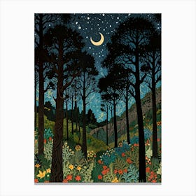 William Morris Night In The Woods 12 Canvas Print