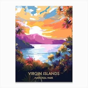 Virgin Islands National Park Travel Poster Illustration Style 1 Canvas Print