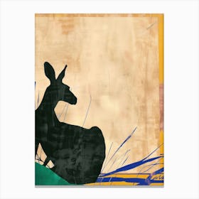 Kangaroo 3 Cut Out Collage Canvas Print