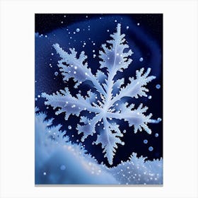 Fernlike Stellar Dendrites, Snowflakes, Soft Colours 2 Canvas Print