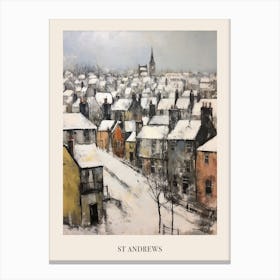 Vintage Winter Painting Poster St Andrews United Kingdom 1 Leinwandbilder