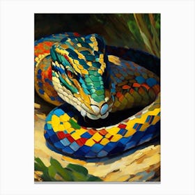 Iranian Viper Snake Painting Canvas Print
