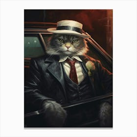 Gangster Cat American Curl 3 Canvas Print