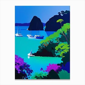 The Mergui Archipelago Thailand Colourful Painting Tropical Destination Canvas Print