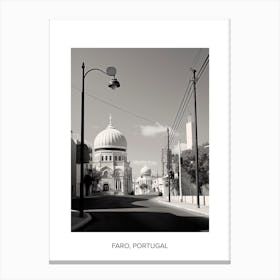 Poster Of Haifa, Israel, Photography In Black And White 4 Canvas Print