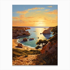 A Painting Of Cala Pregonda Menorca Spain 1 Canvas Print