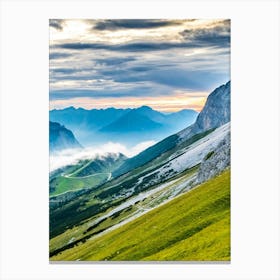 Dolomites At Sunrise Canvas Print
