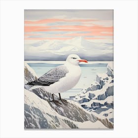 Winter Bird Painting Albatross 2 Canvas Print