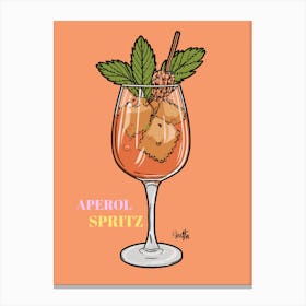 Aperol Spritz & Orange - Aperol, Spritz, Aperol spritz, Cocktail, Orange, Drink 4 Canvas Print