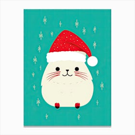 Santa Cat 3 Canvas Print