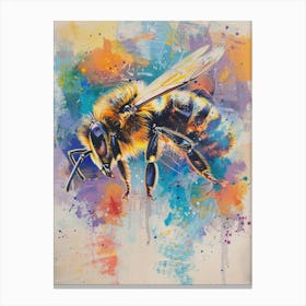 Honey Bee Pastel Watercolour 1 Stampe su tela