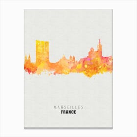 Marseilles France City watercolor Canvas Print