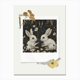 Scrapbook Bunnies Fairycore Painting 2 Canvas Print