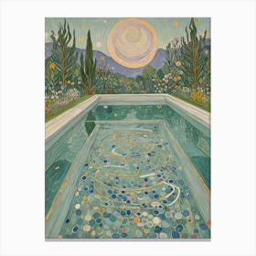 Pool In The Garden Canvas Print