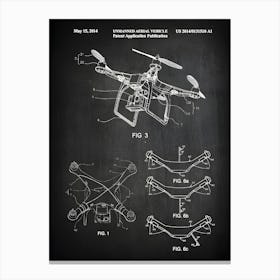 Drone Patent Print,Drone Art,Drone Gifts, Drone Decor,Drone Poster,Drone Wall Decor,Drone Print,Drone Pilot, Drone Blueprint, Td5101 Canvas Print