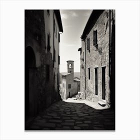 Cortona, Italy,  Black And White Analogue Photography  4 Canvas Print