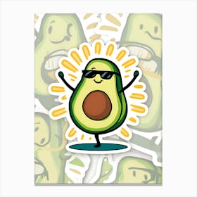 Avocado Sticker 6 Canvas Print