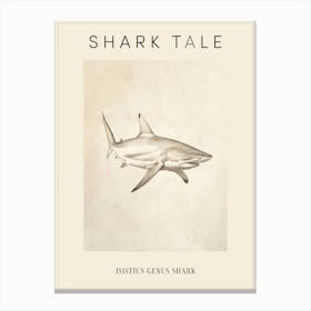 Isistius Genus Shark Vintage Illustration 4 Poster Canvas Print