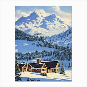 Copper Mountain, Usa Ski Resort Vintage Landscape 1 Skiing Poster Canvas Print