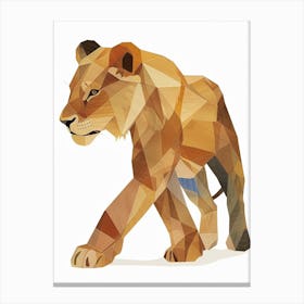 Barbary Lioness On The Prowl Clipart 4 Canvas Print