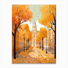 Budapest In Autumn Fall Travel Art 2 Canvas Print