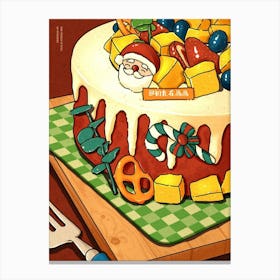 Christmas Cake Canvas Print