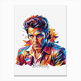 Elvis Presley 02 Portrait Music Icon Style WPAP Pop Art Canvas Print