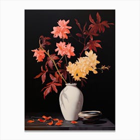 Bouquet Of Autumn Blaze Maple Flowers, Autumn Fall Florals Painting 0 Canvas Print