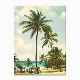 Bathsheba Beach 2 Barbados Vintage Canvas Print