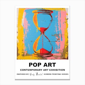 Poster Hourglass Pop Art 2 Canvas Print