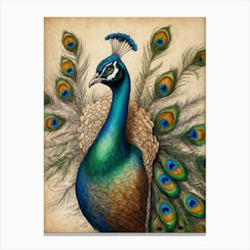 Peacock 1 Canvas Print