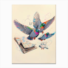 Pigeons 8 Canvas Print