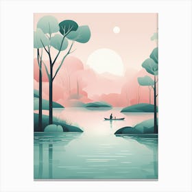 The Lake 10 VECTOR ART Canvas Print