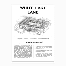 White Hart Lane Stadium Football Canvas Print