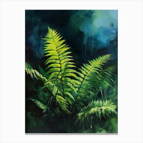 Forked Fern Painting 4 Canvas Print