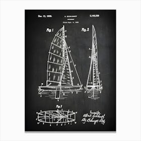 Sailing Boat Patent Print Schlumpf Sailboat Sailboat Patent Boat Art Sailing Ship Sail Boat Print Sail Boat Art Patent Vb2501 Canvas Print