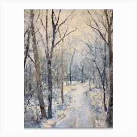 Winter City Park Painting Forest Park St Louis 4 Canvas Print