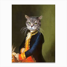 Curious Abel Britisch Shorthair Cat Pet Portraits Canvas Print