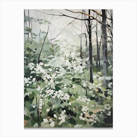 Green Forest Pattern Painting 2 Canvas Print
