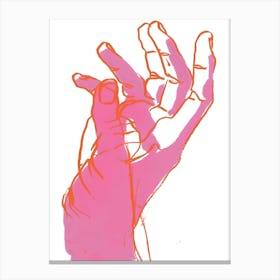 Pink Hand Stampe su tela