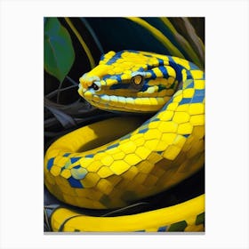 Yellow Rat Snake 1 Painting Canvas Print