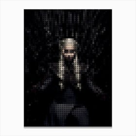 Game Of Thrones Daenerys Targaryen In A Pixel Dots Art Style Canvas Print