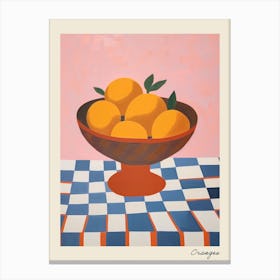 Oranges In A Bowl Painting Canvas Print